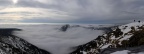 Panorama z vrcholu Sněžky. Na klik plné rozlišení.