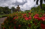 Socha Buddhy na konci parku