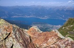 Pohled na jezero Como při výstupu.