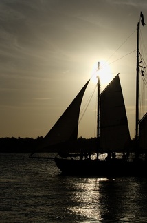 Západ slunce na nejzápadnějším cípu ostrůvků "Keys".